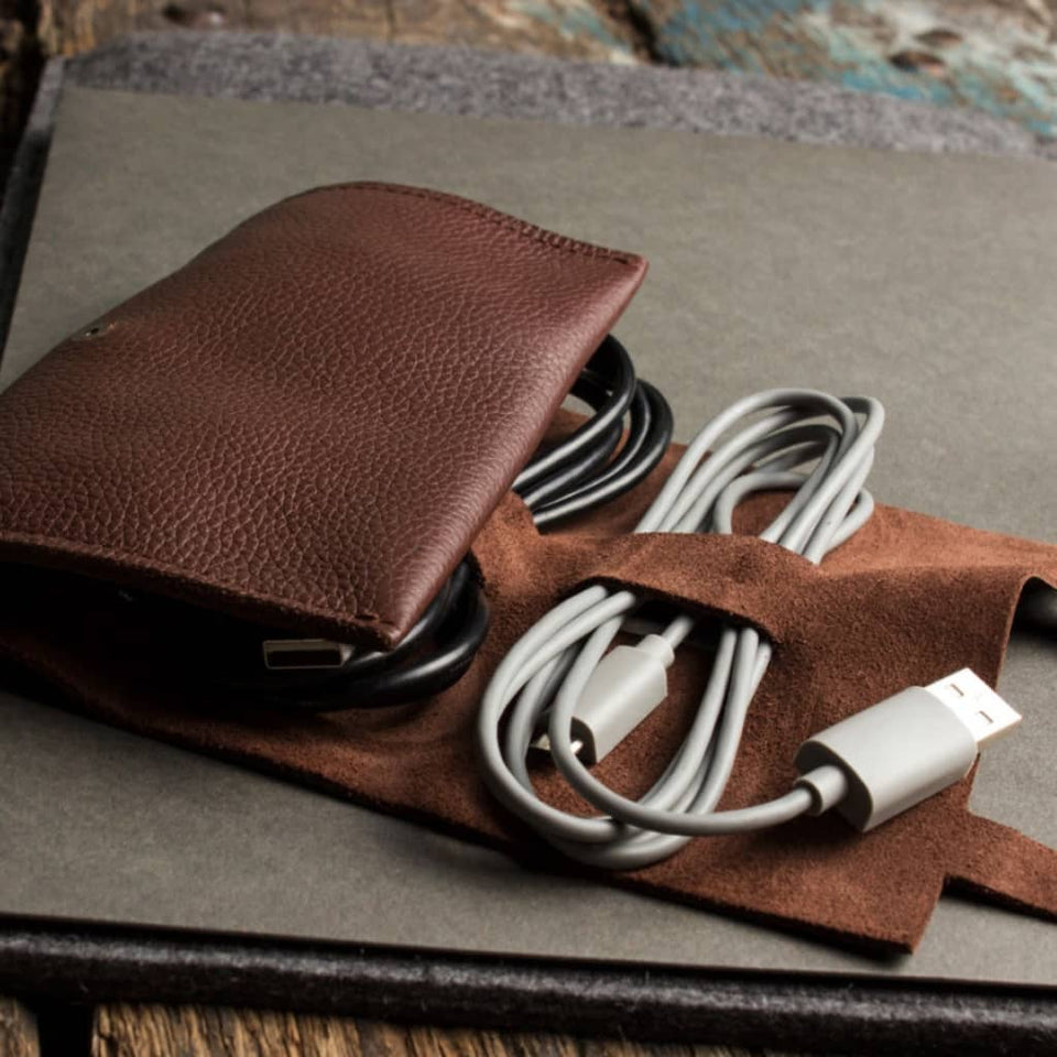 Brown Leather Cord Wrap